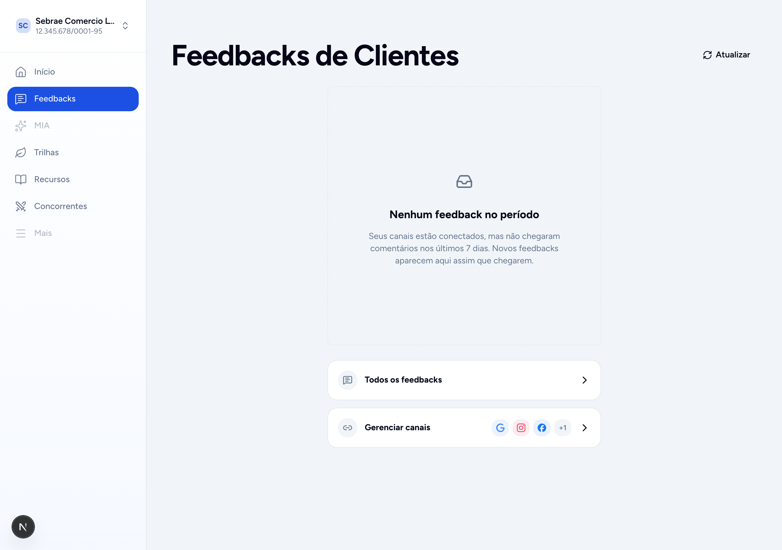 Empty sem feedbacks