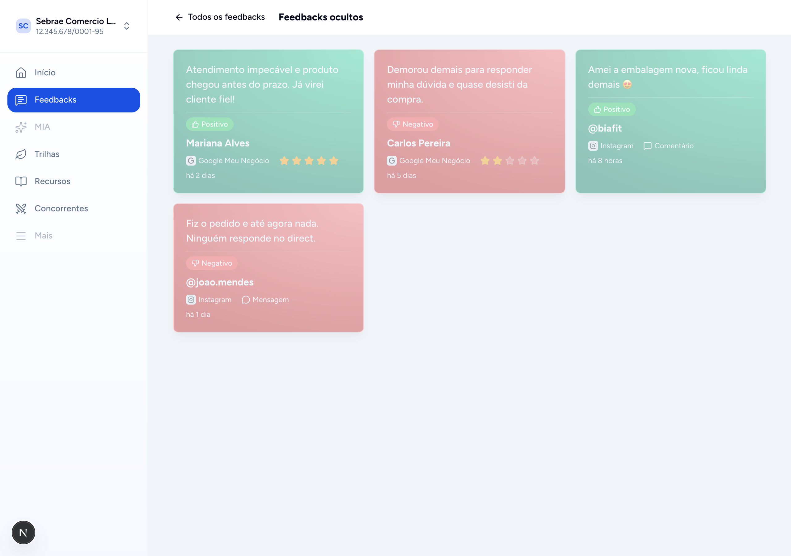 Feedbacks Ocultos